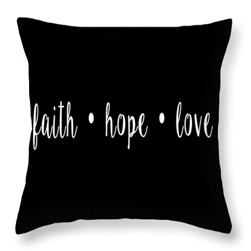 1 Corinthians 13:13 Faith Hope Love - Throw Pillow